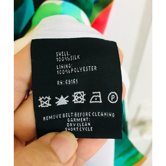 Carlisle Women's Size 6 Silk Dress Colorful Floral Print Lined Zip Cap Sleeve - Picture 7 of 16